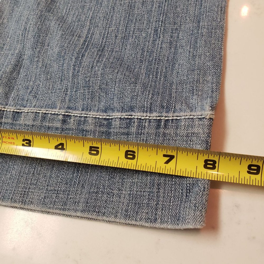 Tommy Hilfiger Cropped wide leg Jeans size 4 American Hope Rise mid‎ wash blue - Picture 7 of 10